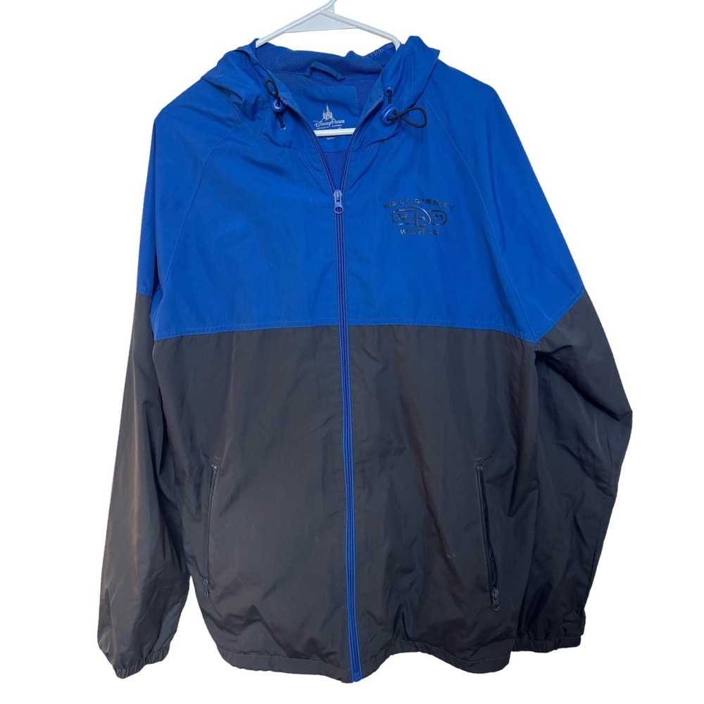 Disney Parks Walt Disney‎ World Windbreaker Jacket Full Zip Hooded Men M